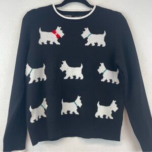 Scotty Dog Sweater Women’s Size Petite M